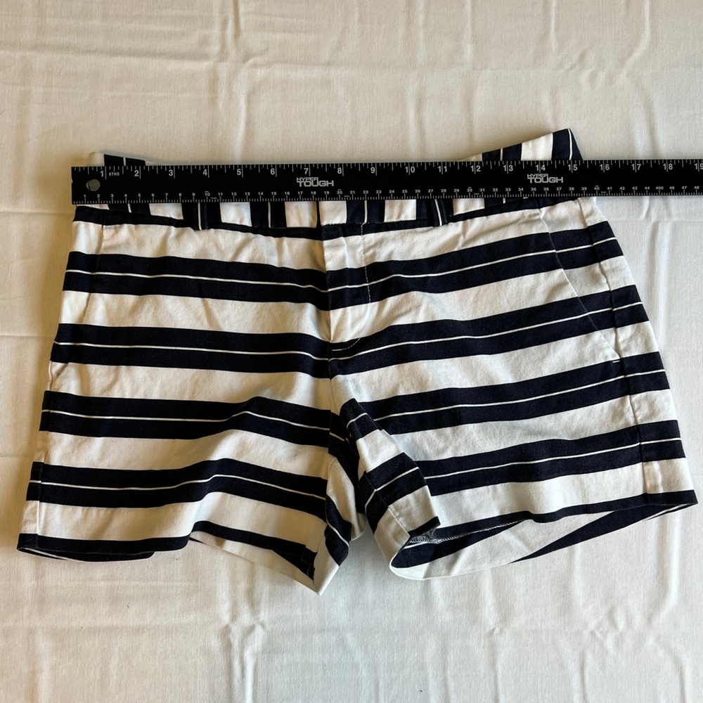 Banana Republic Navy and White Striped Women Shorts - Picture 6 of 7